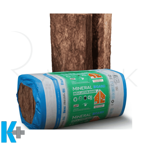 عایق پشم معدنی تخته‌ای IPB Plus Mineral با ضخامت ۵۰ و ۸۰ میلی‌متر در ابعاد ۶۰×۱۲۰ سانتی‌متر