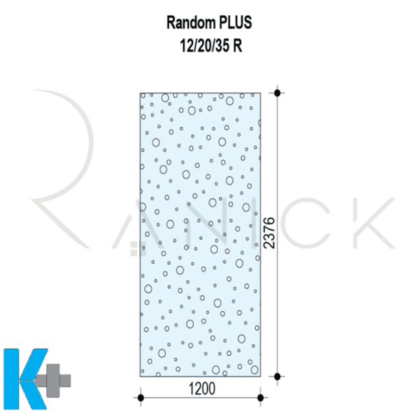 پنل آکوستیک پانچ دایره ای نامنظم سفید با کد Random PLUS 12/20/35
