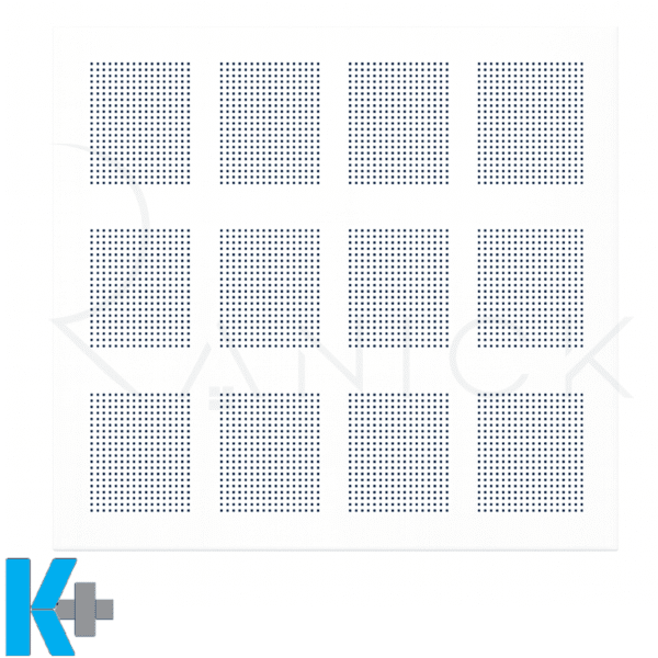 پنل آکوستیک پانچ مربعی سفید با کد 8/18 Standard Square