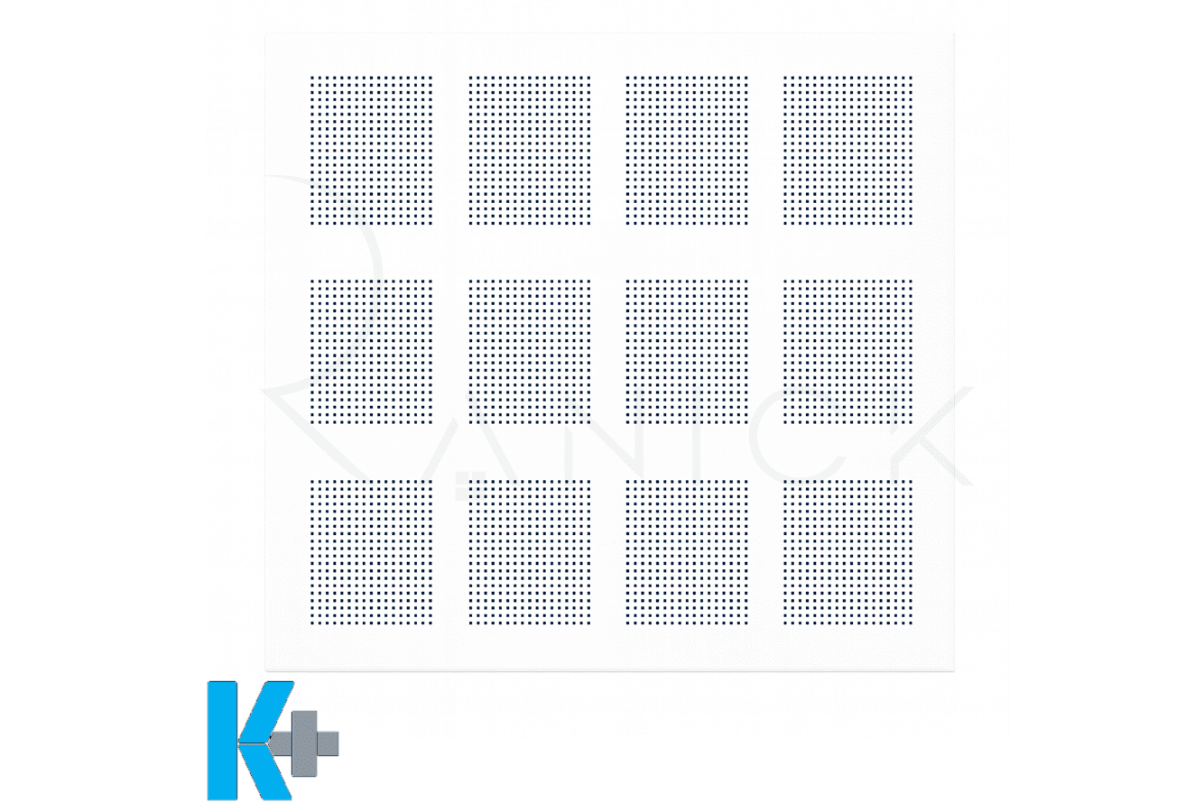 Panel_Acoustic_Punch_Morabai-RanickDecor_ir پنل آکوستیک پانچ مربعی سفید با کد 8/18 Standard Square