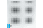 تایل آکوستیک گچی سفید با ضخامت ۹.۵ میلی‌متر و پانچ دایره‌ای